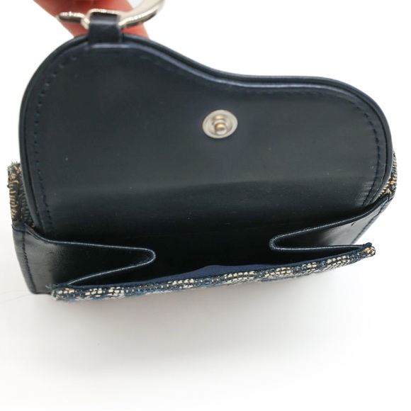 Christian Dior Saddle Compact Wallet Navy Silver - Picture 14 of 16